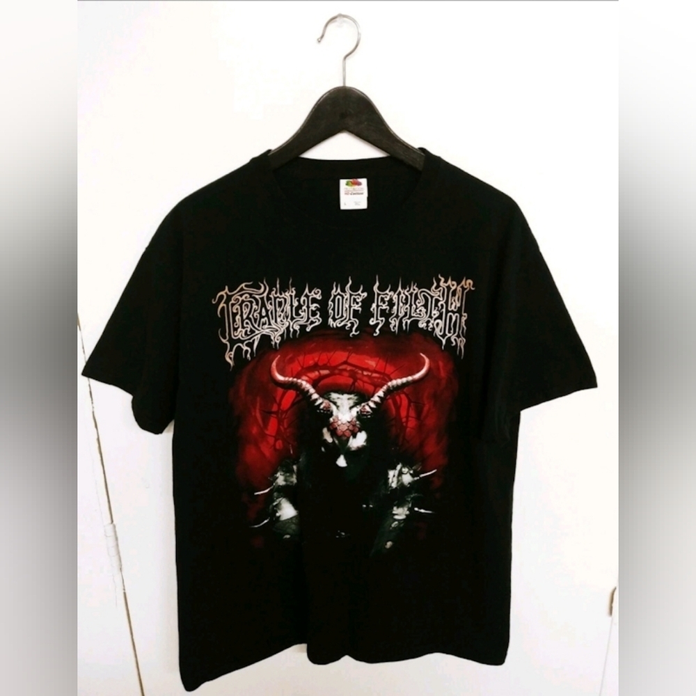 Cradle Of Filth Embrace Not Fear Y2K Vintage Band T-Shirt Fruit of the Loom L